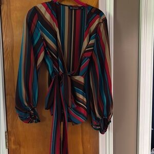 INC International Concepts Multicolor Striped Top